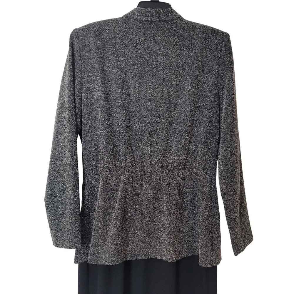 Julian Taylor Womens Two-Piece Suit Dress Size 14 Gray & Black Polyester Blend - Picture 8 of 14